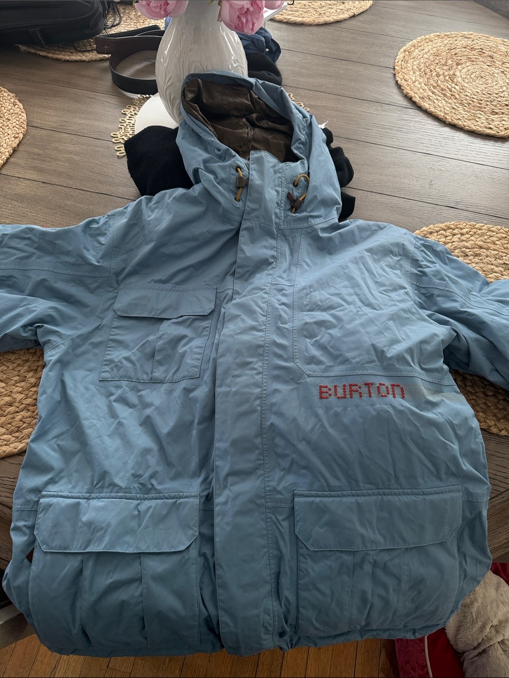Burton Pale Blue Hooded Snow Jacket